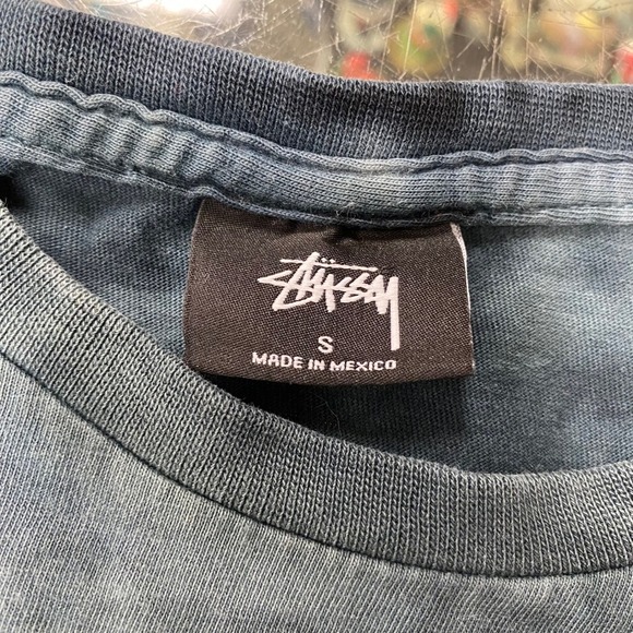 Stussy 8 Ball Tie Dye T Shirt Mens Small Green Black White Graphic Tee - Picture 5 of 8